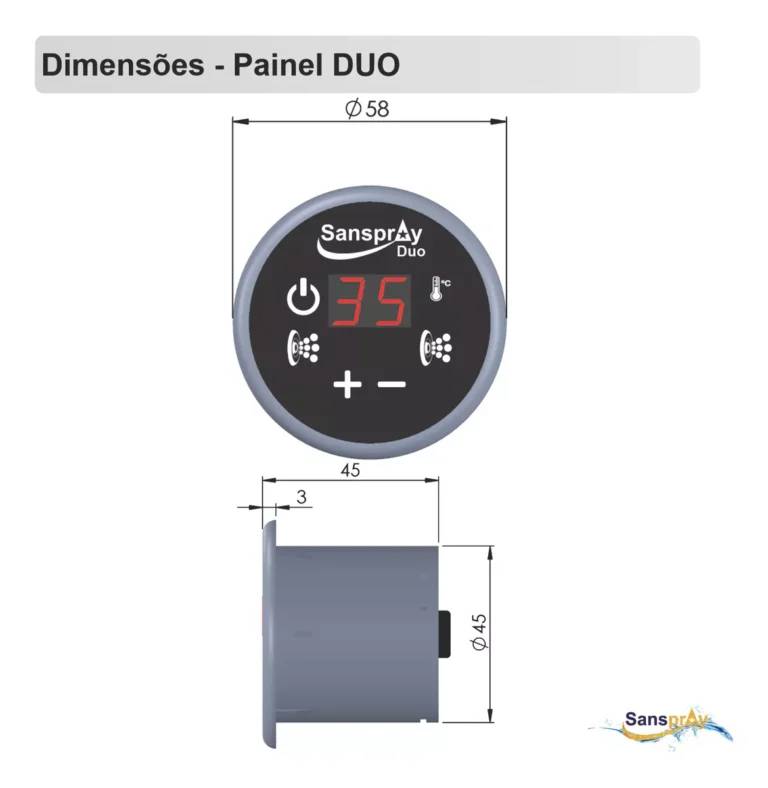 Imagem deAquecedor Sanspray Duo Digital 8000 W – 220V - 5