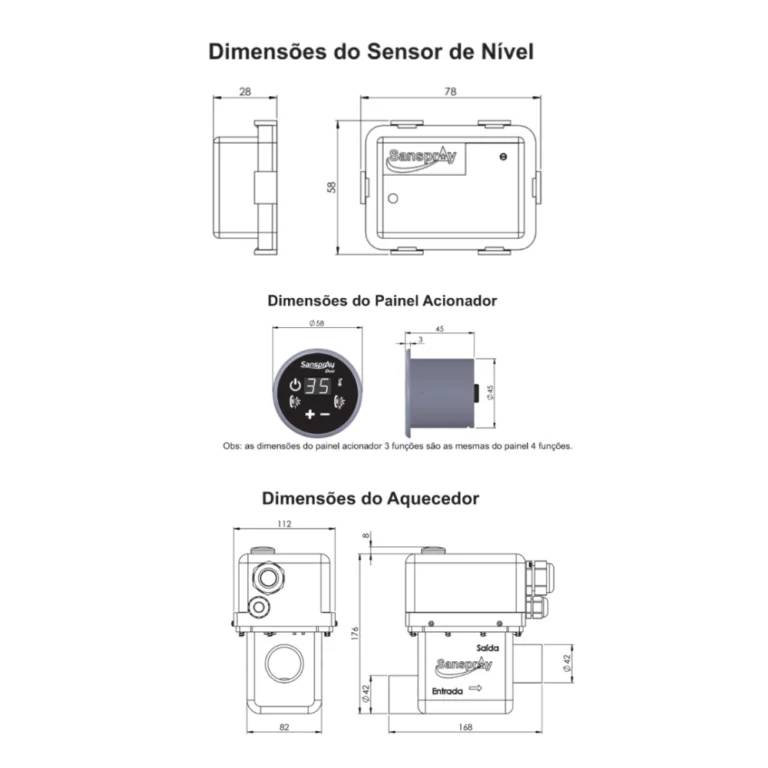 Imagem deAquecedor Sanspray Line Clean – 4 Funções 8.000W – 220V - 7